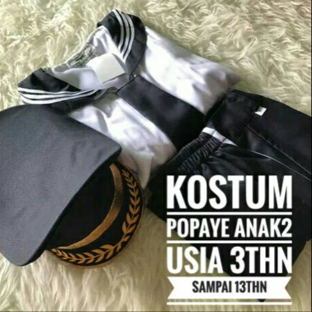 Baju Carnaval Kostum Profesi Anak Popaye Sailor TNI AL