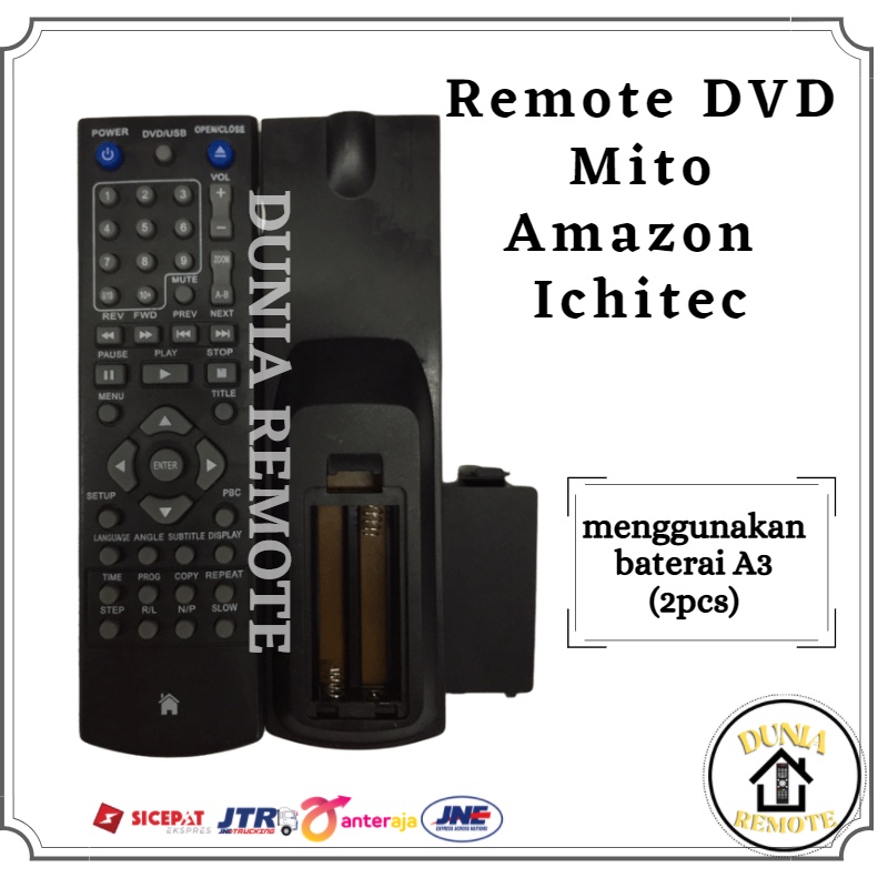 Remot Remote DVD Mito Amazon Ichitec DVB/USB tanpa setting