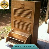 rak sepatu jati, rak sepatu minimalis, mebel jepara, furniture