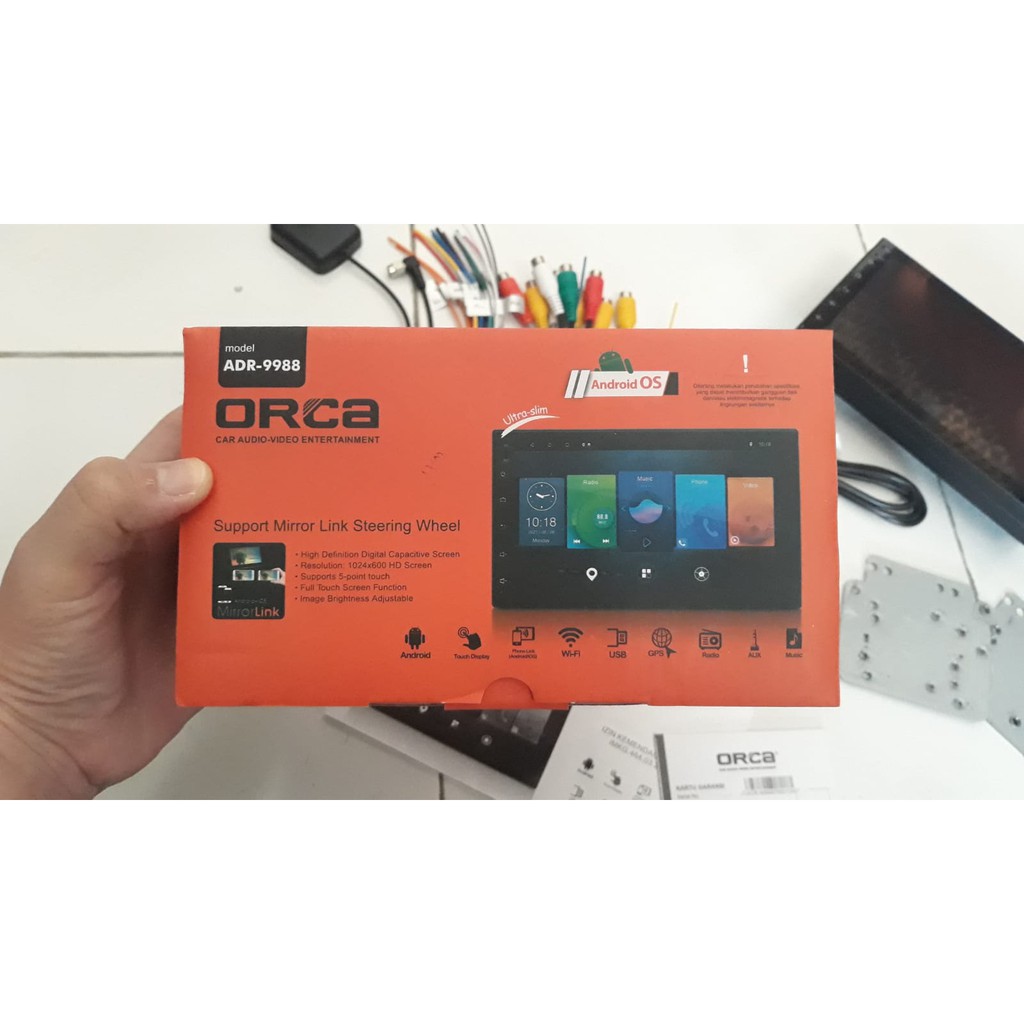 Head Unit Orca ADR-9988 7 inch Mobil Universal Android iOS