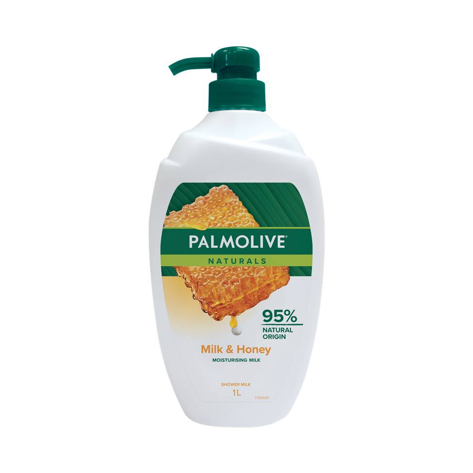 Palmolive Naturals Shower Gel Milk & Honey 1L - Sabun Mandi Cair Image 2