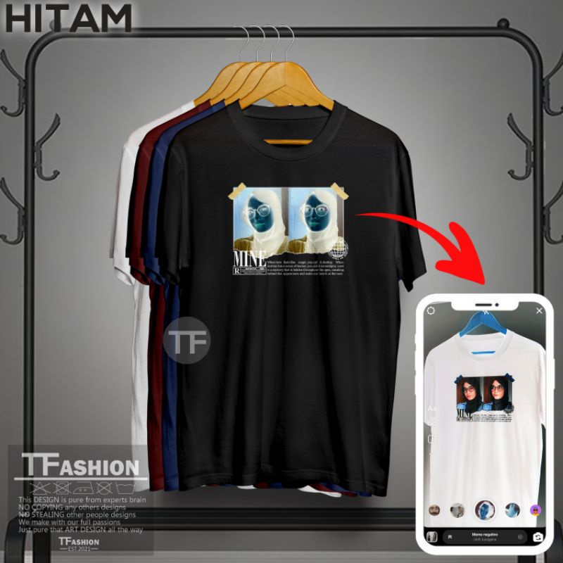 Kaos Efek Inverto Instagram Custom Foto / Kaos Inverter / Kaos Bucin Aesthetic / Kaos estetik / Kaos