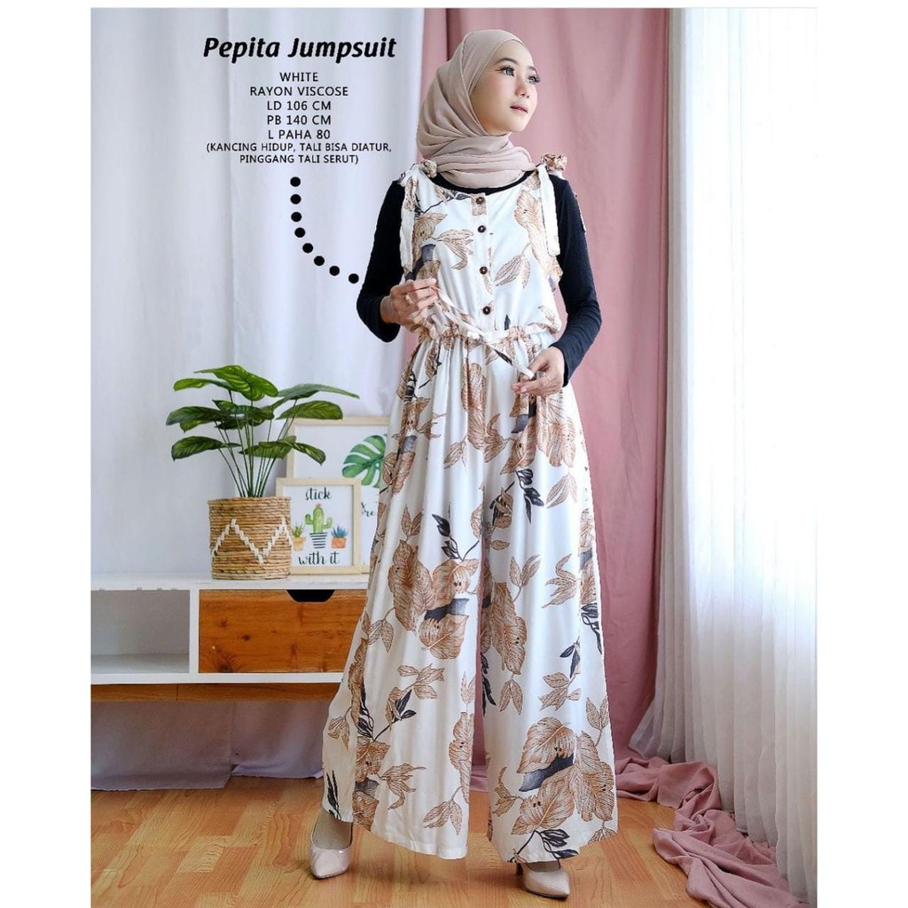 LETHA PEPY TEAMO JUMPSUIT PREMIUM RAYON ORIGINAL100%