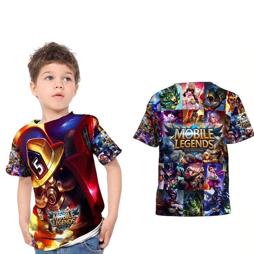 MOBILE LEGENDS JOHNSON Kaos Anak Laki-Laki Printing