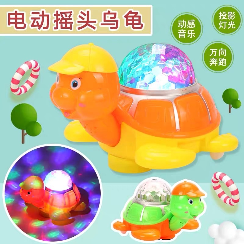 Mainan Anak Kura Kura Disko Turtle Boneka Kura Kura Berjalan Lampu Dan Music Jctoys