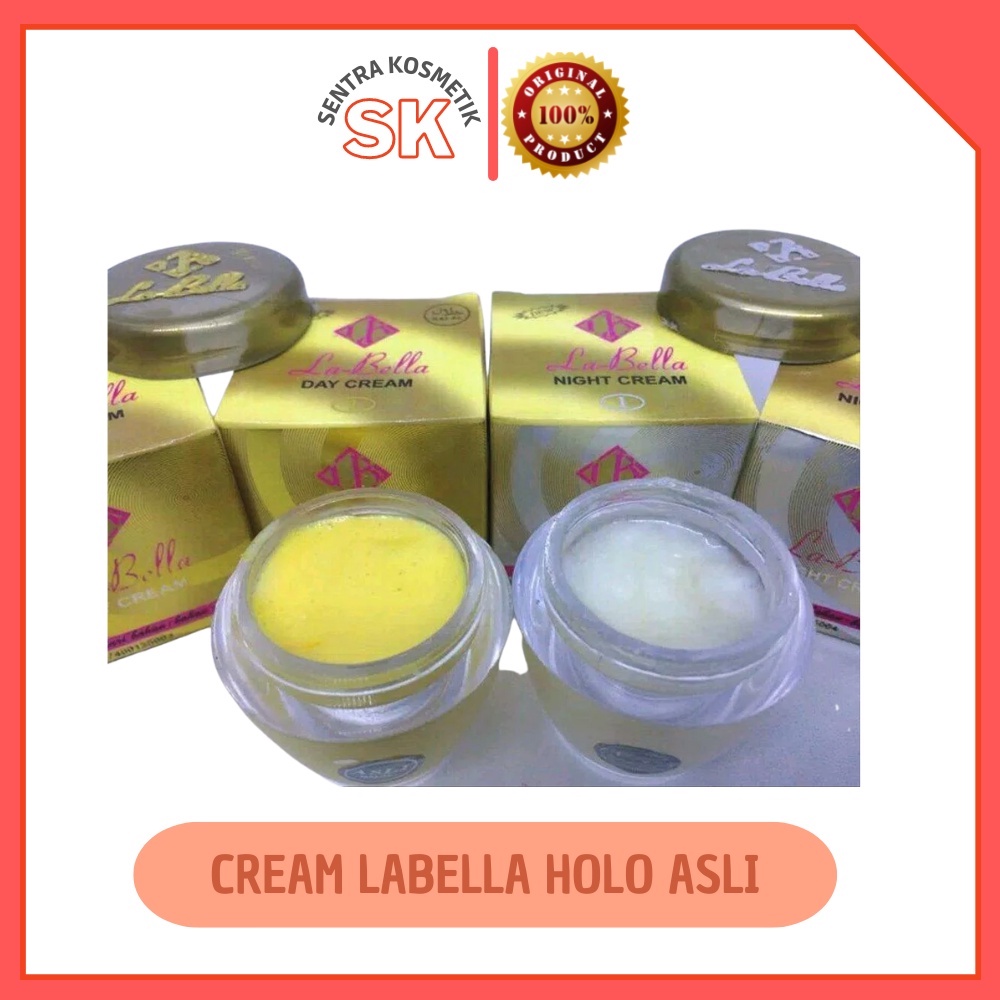 SATUAN CREAM LABELLA SIANG/MALAM HOLO ASLI