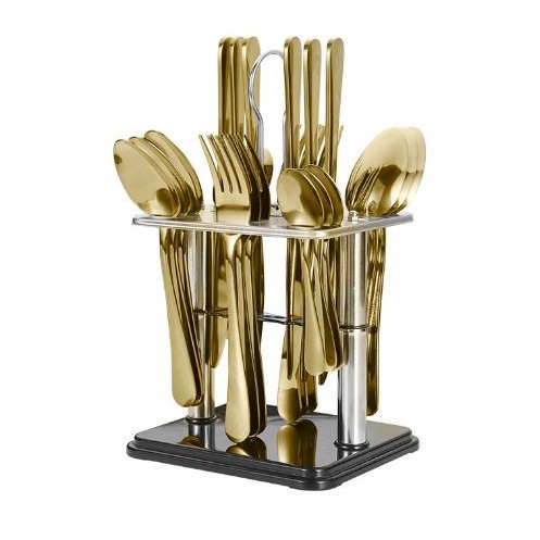 DD - Premium Stainless Steel Cutlery Set 24pcs / Premium Sendok Garpu Pisau