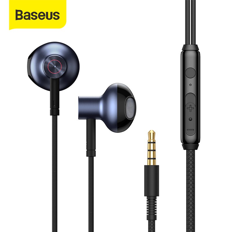 Baseus Headset Handsfree Encok 3.5mm Wired H19-Black