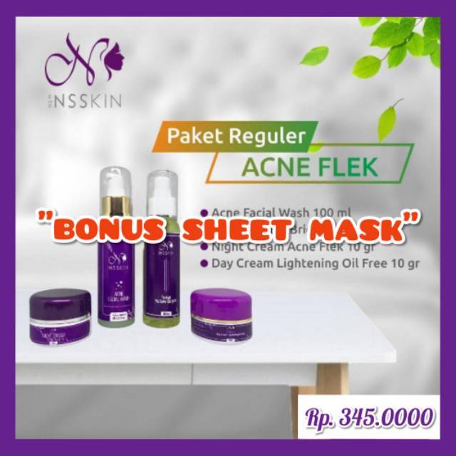 [BISA COD] PAKET REGULER ACNE FLEK - NS SKINCARE