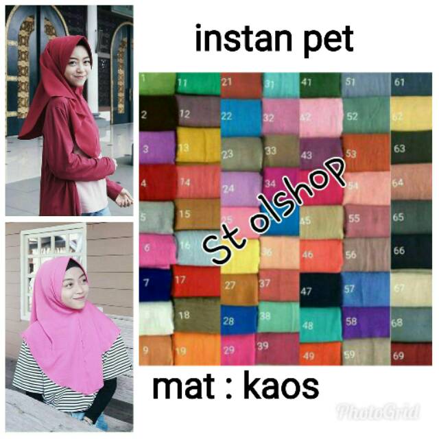 Hijab instan pet