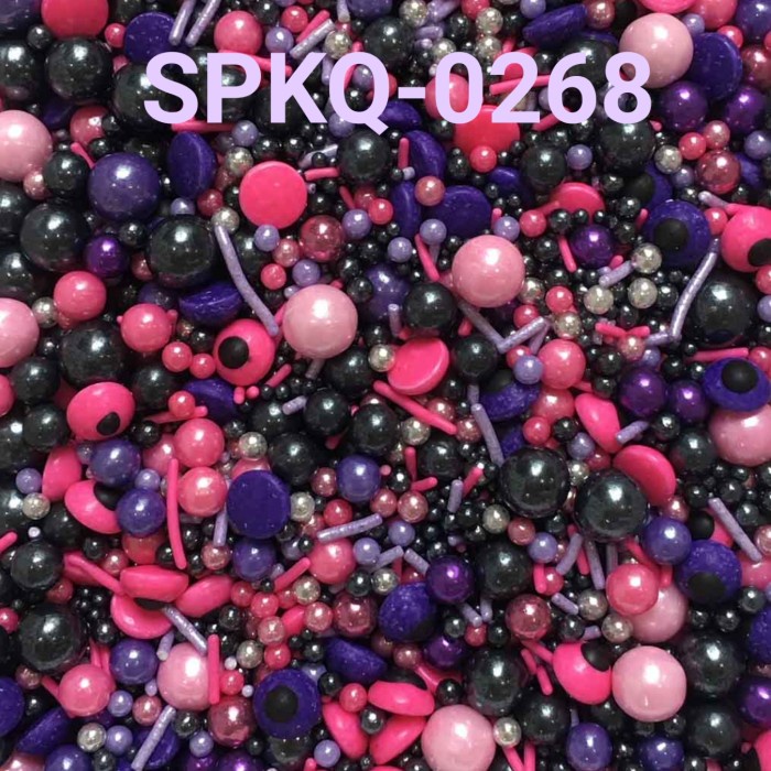 

SPKQ-0268 SPRINKLES SPRINKLE SPRINGKEL 250GR MUTIARA UNGU HITAM PINK BERKUALITAS