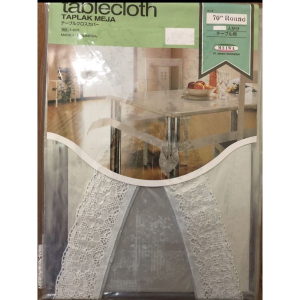 taplak meja makan bening tranparan oval