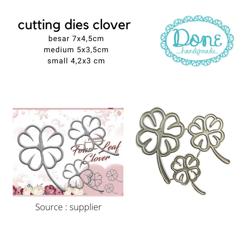 Dies cutting dies clover pattern motif daun semanggi stencil stensils