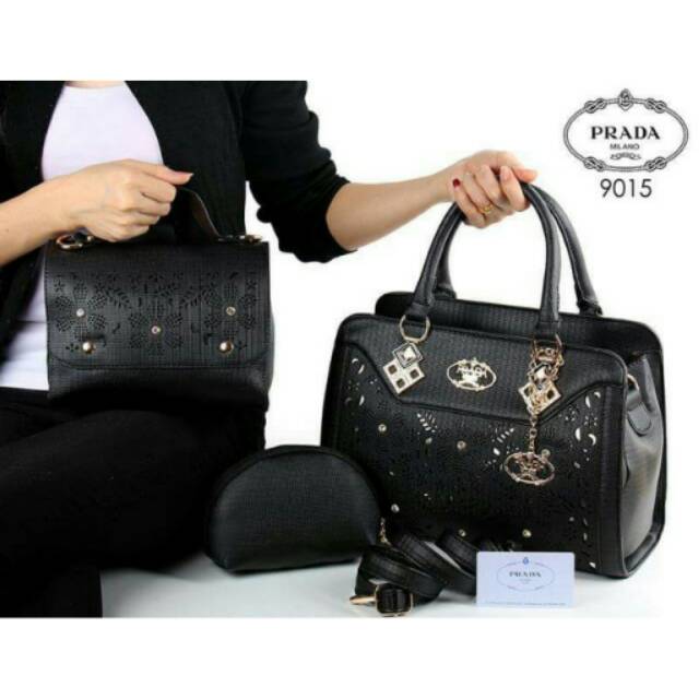 Daftar harga prada alma mini gold tas wanita cewek kado 