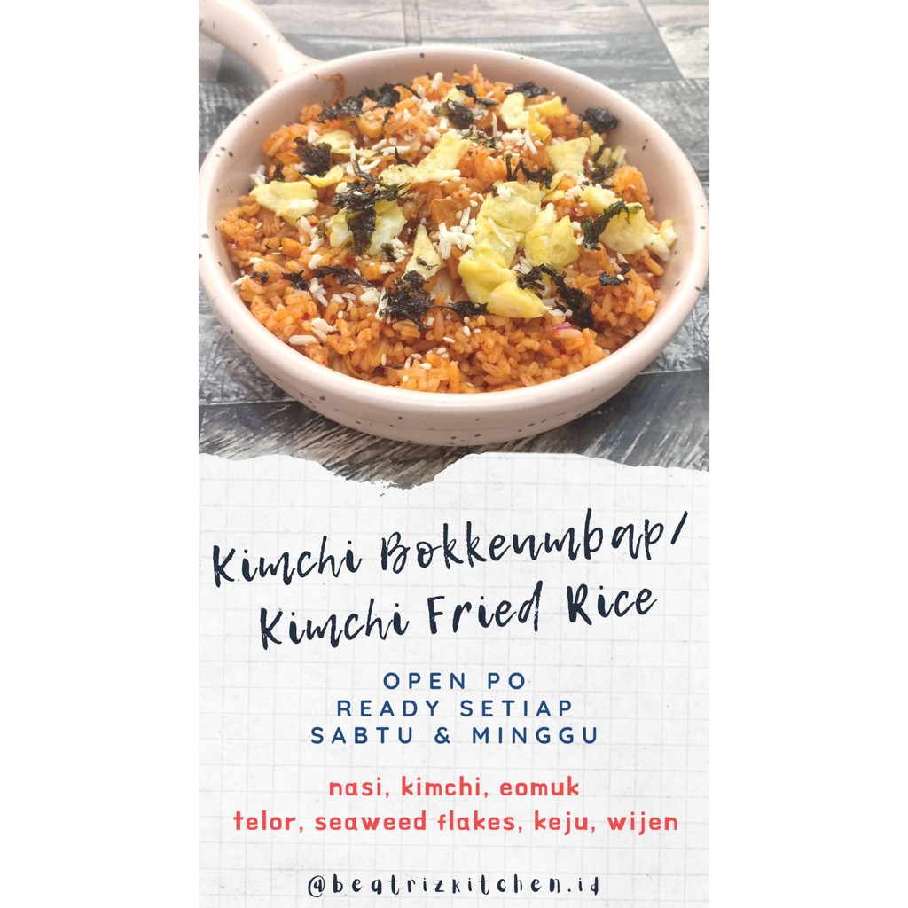 Kimchi Bokkeumbap Kimchi Fried Rice Nasi Goreng Kimchi Shopee Indonesia