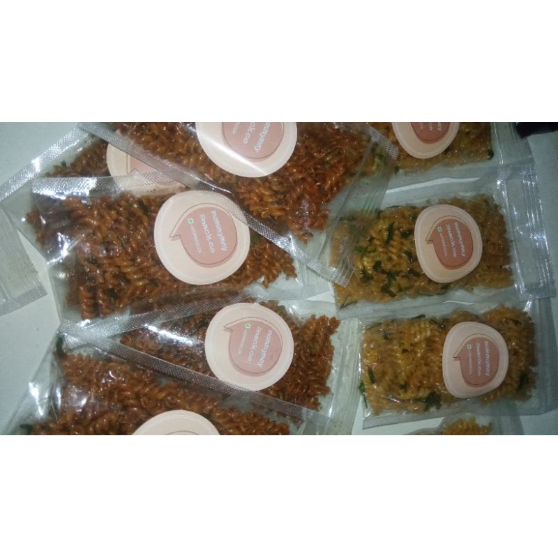 

makaroni bantet / spiral gurih & pedas