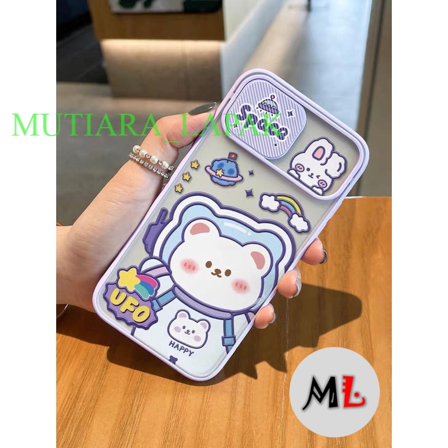 SS069 Soft Case Softcase Slide Casing Cassing  Silicon Hp Handphone INFINIX SMART 5 HOT 8 9 10 HOT 9 10 PLAY Kesing Silikon Sarung Kondom Pelindung Kamera Geser Buka tutup Warna Lilac Ungu Cewek Cewe Karakter Gambar Motif Terbaru Termurah Murah Anak