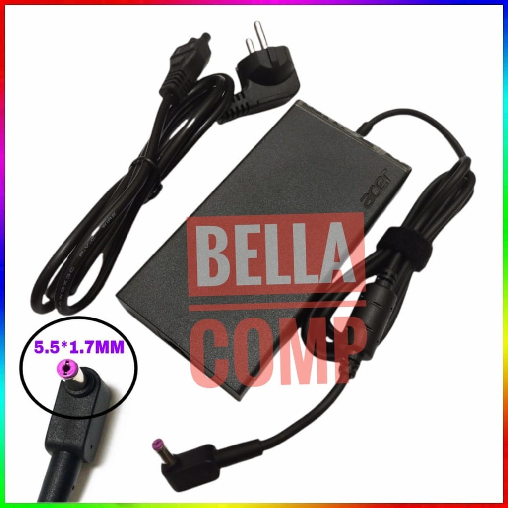 Adaptor Charger Laptop Acer Aspire V5-591 V5-591G Nitro 5 Spin NP515-51 V15 V17 VN7-591G-70RT VN7-591G-77FS VN7-591G-77FS VN7-791G-76Z8 VN7-791G-792A VN7-791G-730V VN7-791G-74SH 19V 7.1A 5.5*1.7MM 135W