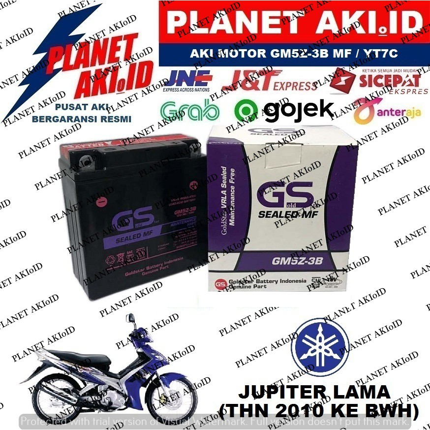 Aki Motor Yamaha Jupiter Lama GM5Z3B Accu Kering MF