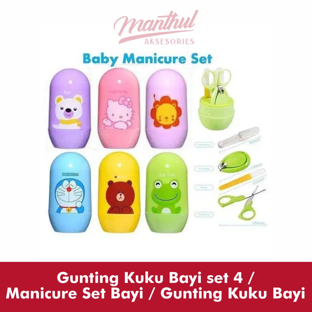 Gunting Kuku Bayi set 4 / Manicure Set Bayi / Gunting Kuku Bayi