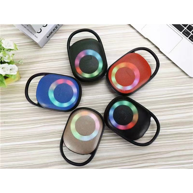 Speaker Bluetooth LED KIMISO CLIP 5 + RGB Portable Speker CLIP5 Wireless TWS 2 in 1