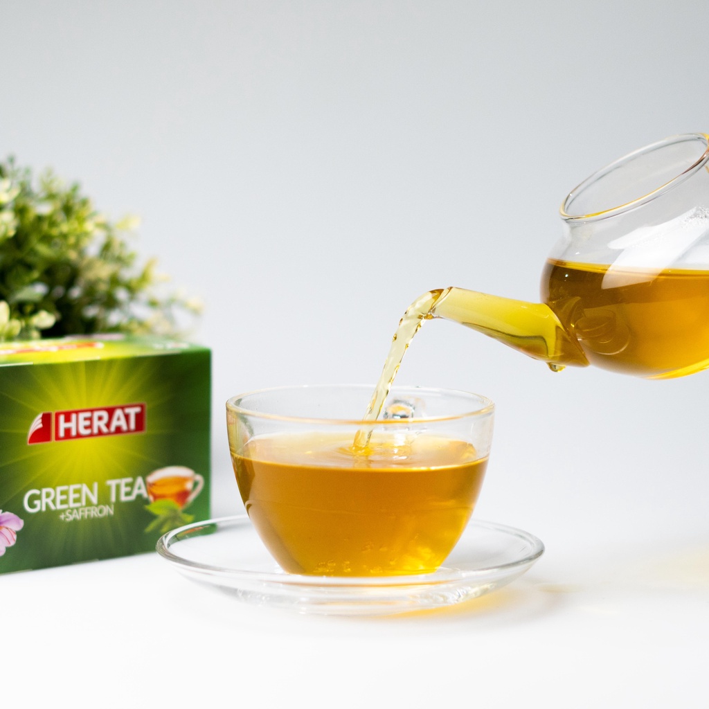 Teh Hijau Saffron Pack Original - Herat Green Tea Saffron