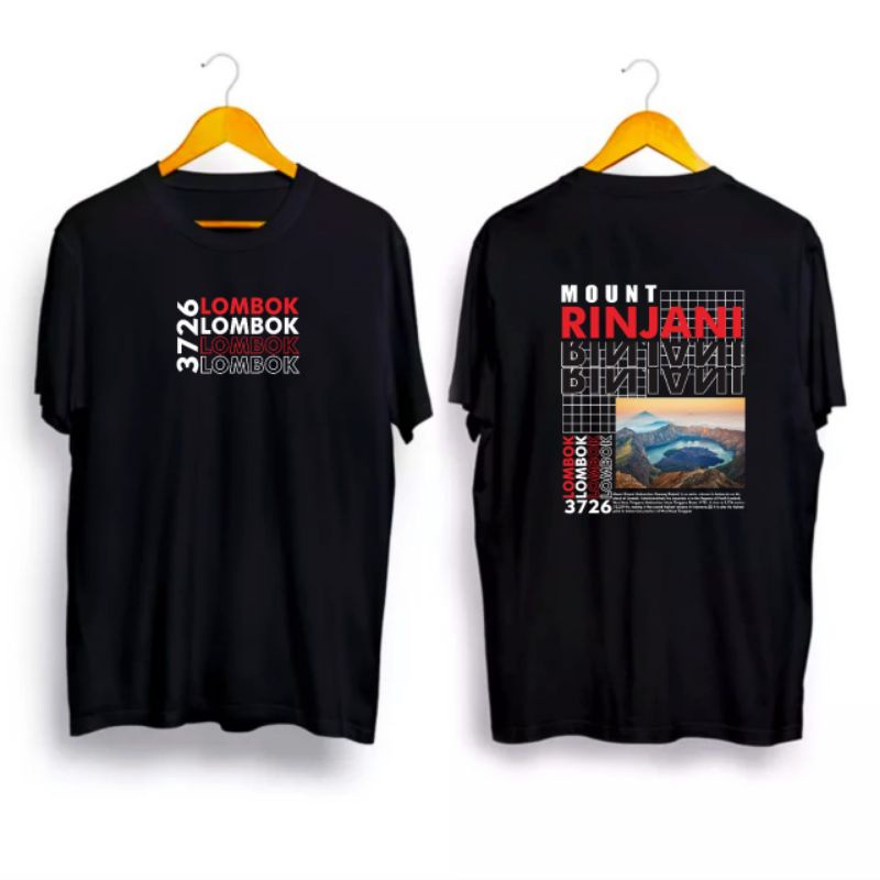 Tshirt Pendaki Gunung "Rinjani" - Kaos Pendaki Gunung/kaos Pendaki/Kaos Pendaki Indonesia/Pendaki In