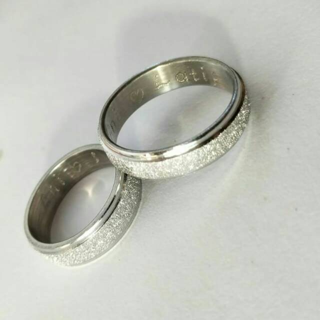 Cincin couple bahan monel asli