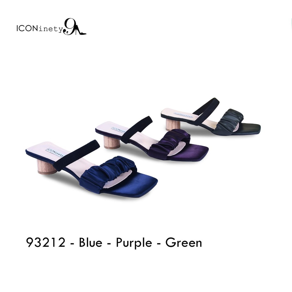 ICONinety9 Sandal Santai Hak Tahu Sintetis 4 cm 93212 ICONinety9 Sandal Santai Hak Tahu Sintetis 4 cm 93212