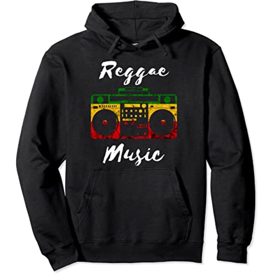 Promo Jaket Hoodies Pria/Wanita Import Reggae Music Boombox Rasta Reggae Musicbox Rastafari Roots Pu
