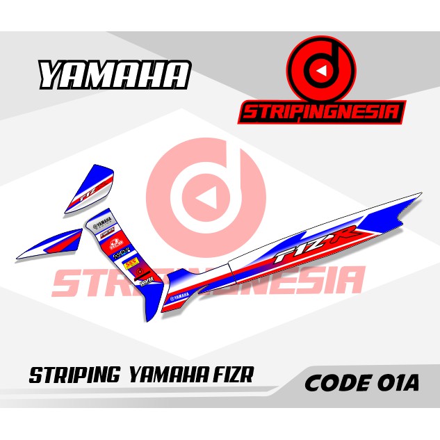 Striping Stiker Fiz R Road Race Variasi Aksesoris Motor Yamaha Semi Full