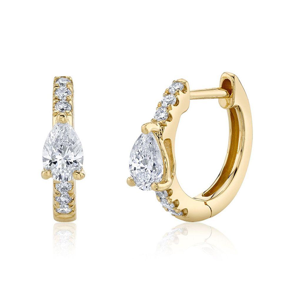 Preva Huggie Hoop Earrings Fashion Cubic Zircon Perhiasan Hadiah Lingkaran Bulat Geometris