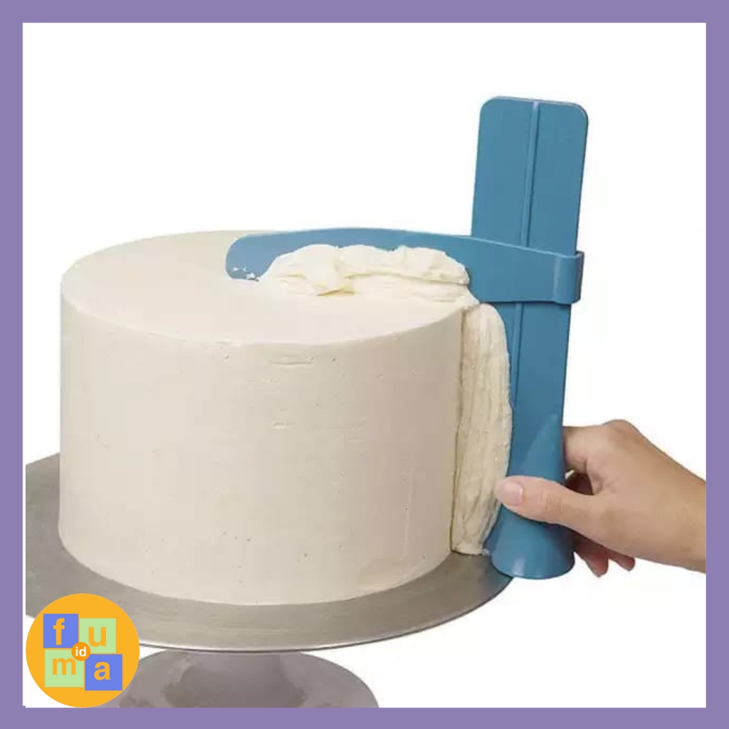 CAKE SCRAPPER PENGHALUS BUTTERCREAM CAKE ADJUSTABLE ALAT DEKORASI KUE TART ALAT HIAS CREAM KUE / Smoother Scraper Buttercream Cake / Alat-alat Dekorasi Kue Kue Pastry Smooth Scraper Cream Fondant