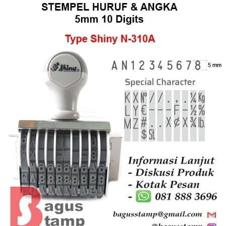 

Stempel / Stempel Manual Huruf Angka 10 Digit 5Mm 5 Mm Shiny N 310A / N-310A