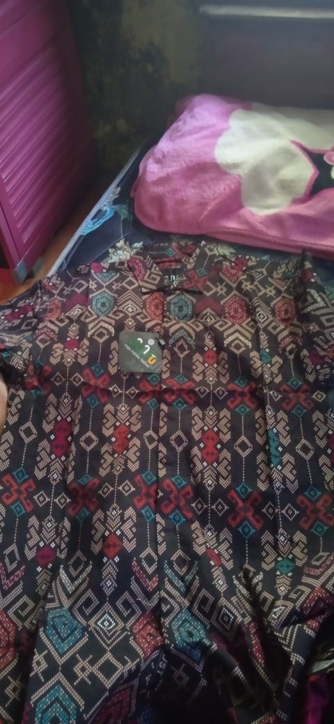 Bswart Batik Hrb026 Kenongo Hem Pendek Padi Pekalongan M L Xl Batik Pria Murah Modern Grosir Batik