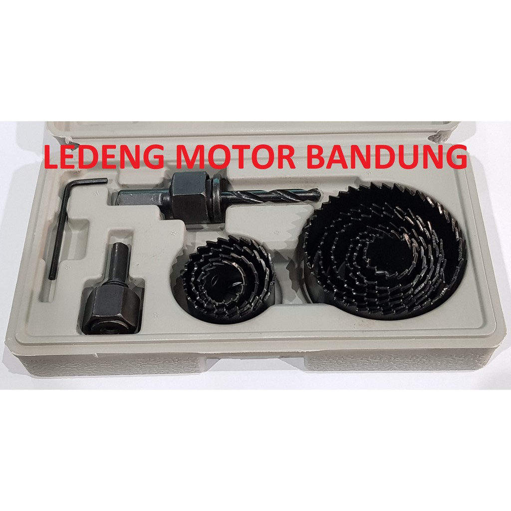 Mata Bor Lubang Kayu Hole Saw Kit Holesaw Pelubang Pipa Pembolong Bolong 13pcs