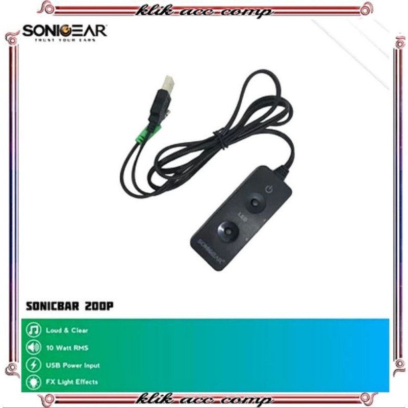 SONICGEAR 200P Powerful SoundBar Sonicbar with Brilliant Light effect