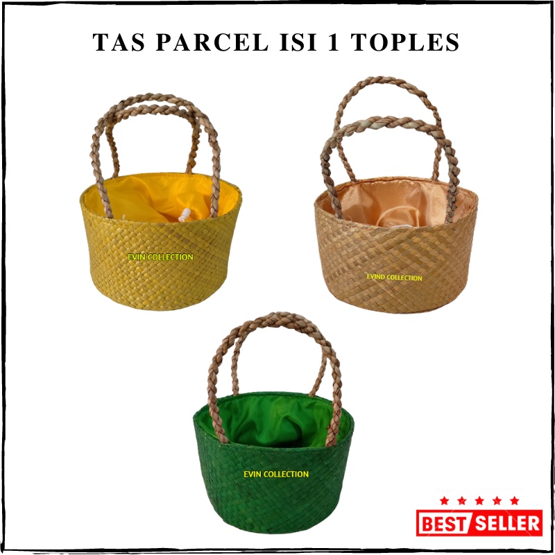 Tas Parcel Isi 1 Toples Keranjang Hampers Anyaman