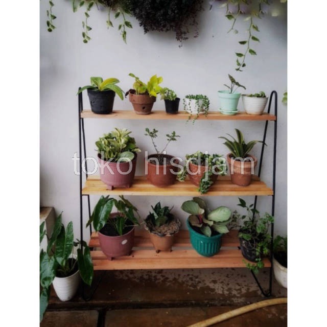 Rak Besi 3 Tingkat Rak Tanaman Minimalis Rak Tanaman Besi Rak Kabinet