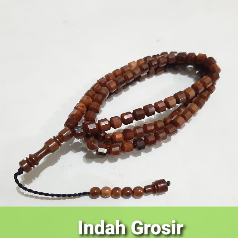 TASBIH KAOKA CATING MODEL MARJAN 8MM 99BUTIR NATURAL