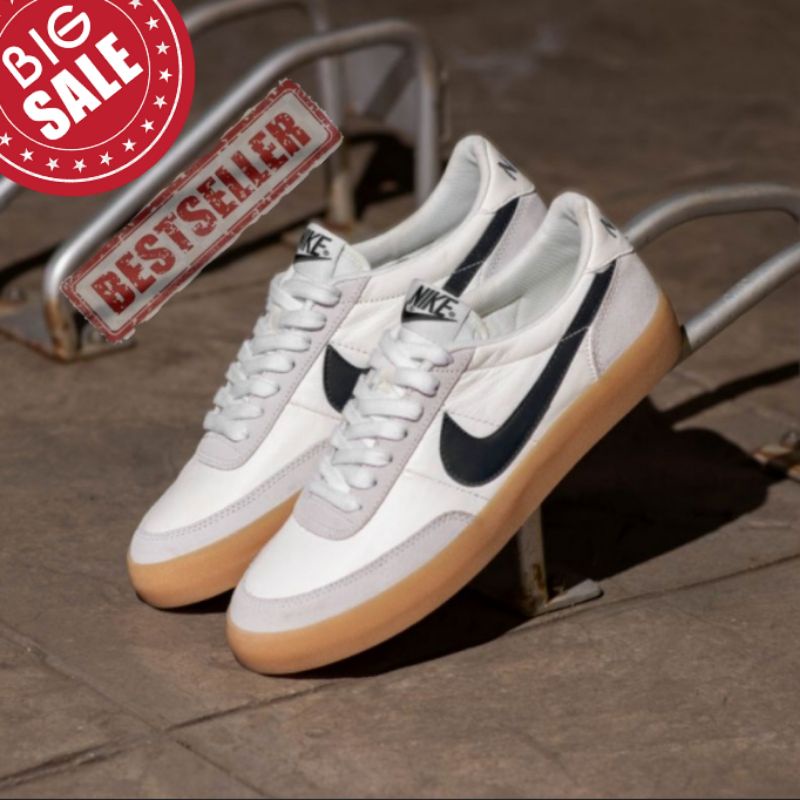 SEPATU NK KILLSHOT WHITE BLACK SOL GUM ORIGINAL OEM Sneakers Pria Original