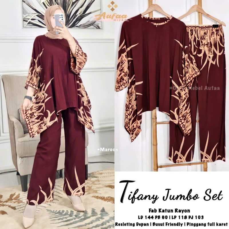 TIFANY JUMBO SET ORIGINAL AUFAA FASHION SOLO SPASSY UWAIS NABTIK NALA CLA MOELA MEGA STORE MURAH