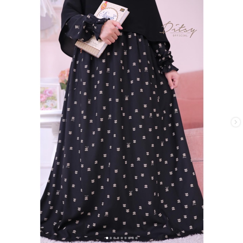 EVEOLEE BLACK NIGHTGOWN size XL Daster Ditsy Edisi Januari 2022