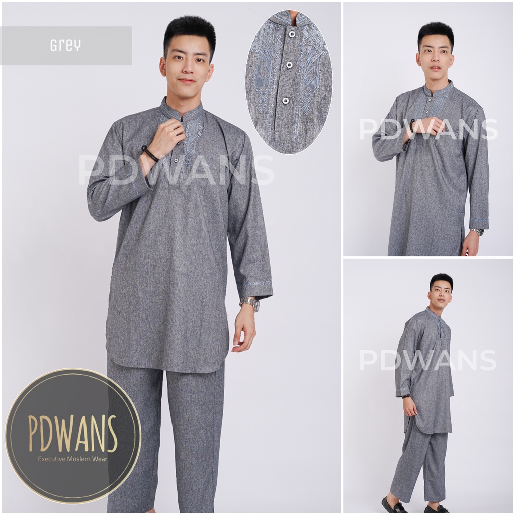 SETELAN PAKISTAN DEWASA Seri WARNA Baju Koko Bordir Muslim BAJU UMROH Pria - PKM01