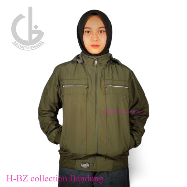 Jaket  Bomber Polos Wanita Jacket Parasut Pakaian Fashion Wanita