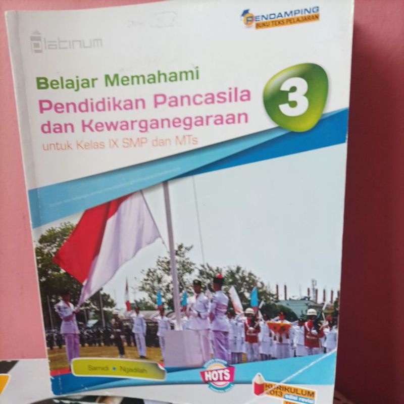 Buku PPKN tiga serangkai kelas 9 SMP/MTs bekas murah