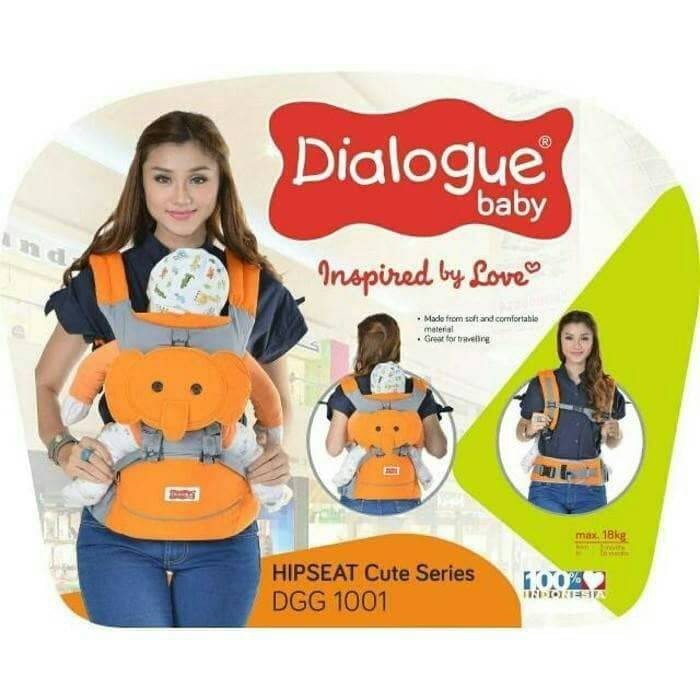 GENDONGAN DEPAN HIPSEAT DIALOGUE ELEPHANT  DGG 1001 GENDONGAN HIP SEAT BABY CARRIER DIALOGUE GAJAH