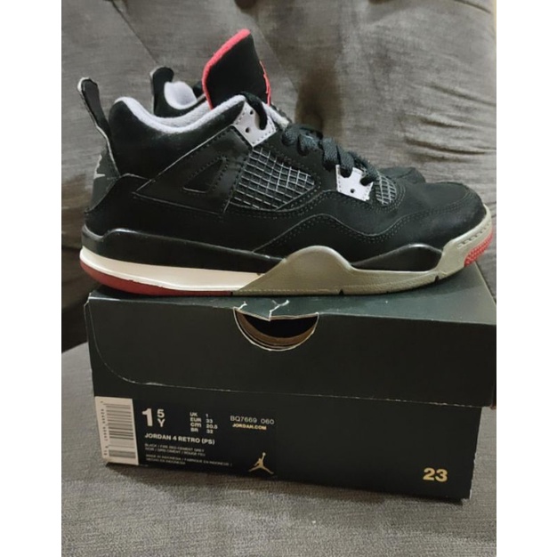 nike air jordan 4 (ps) kids preloved