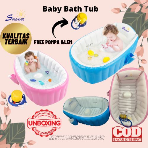 Baby Bath Tub/ Bak Mandi Bayi Warna Biru / Pink/ bak mandi bayi/  Bak mani pompa  Merk shenar