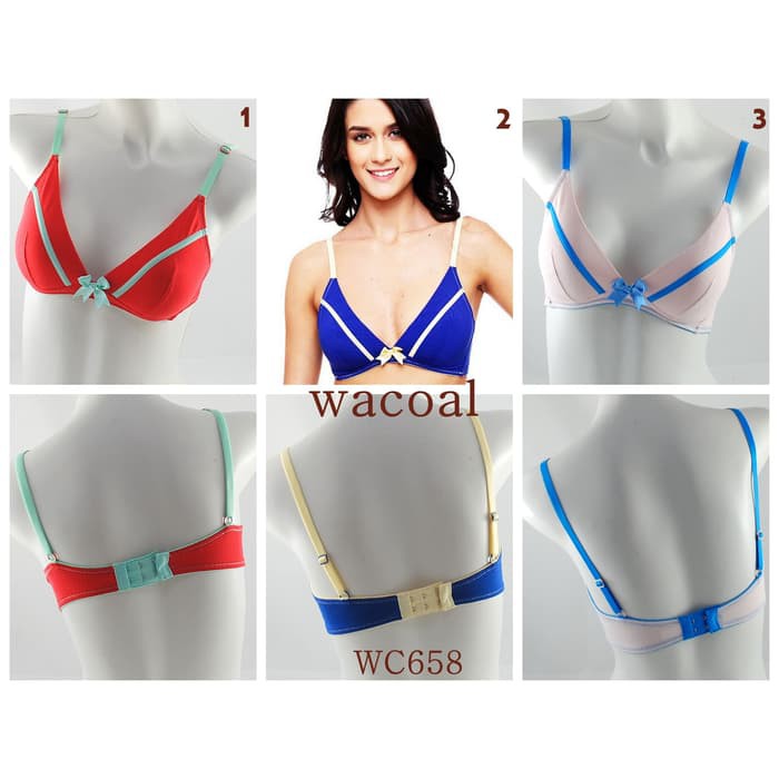 ready bra wacoal tanpa kawat busa tipis bahan katun wc658